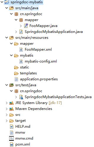 Spring Boot 整合 MyBatis 的工程结构