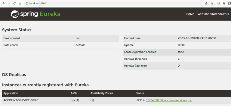 Eureka 仪表盘