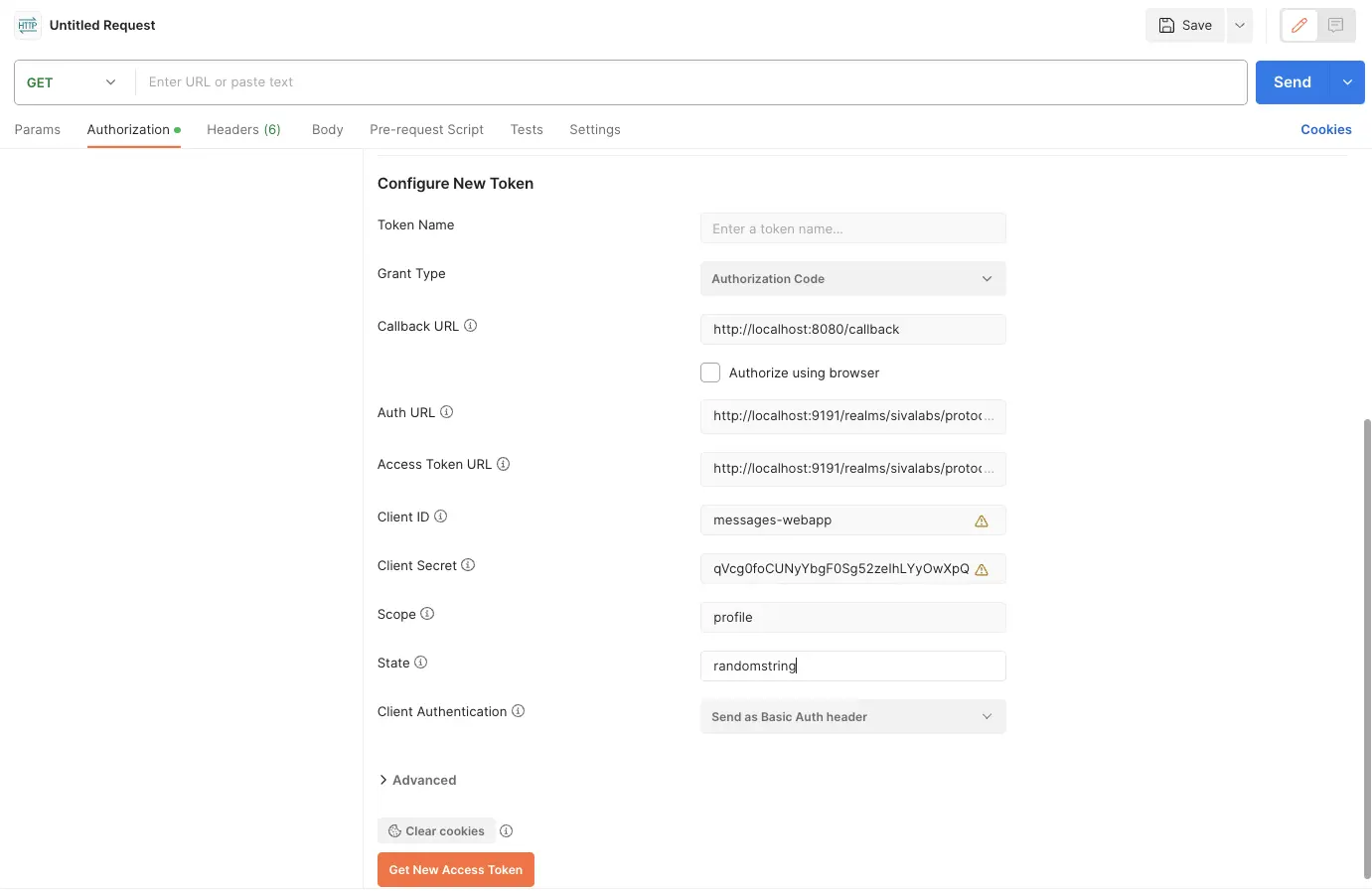 Postman 配置 Oauth2