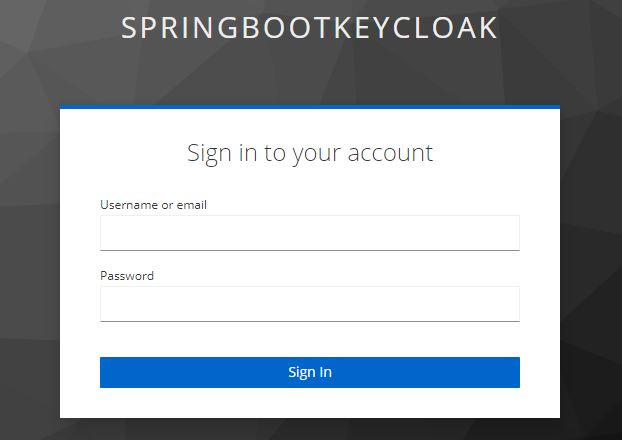 keycloak 默认的登录页