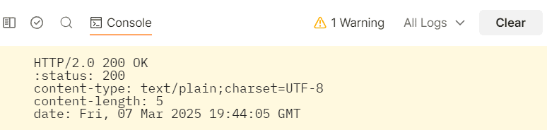 Postmant HTTP2 日志